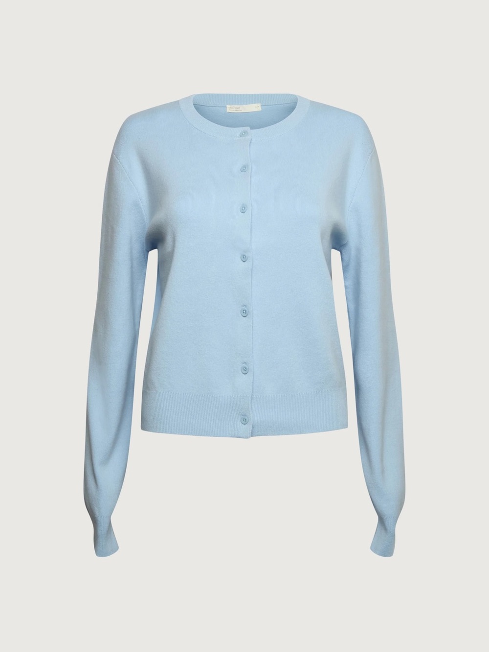 Oak + Fort Button Up Cardigan in Blue Mist 100% Cotton